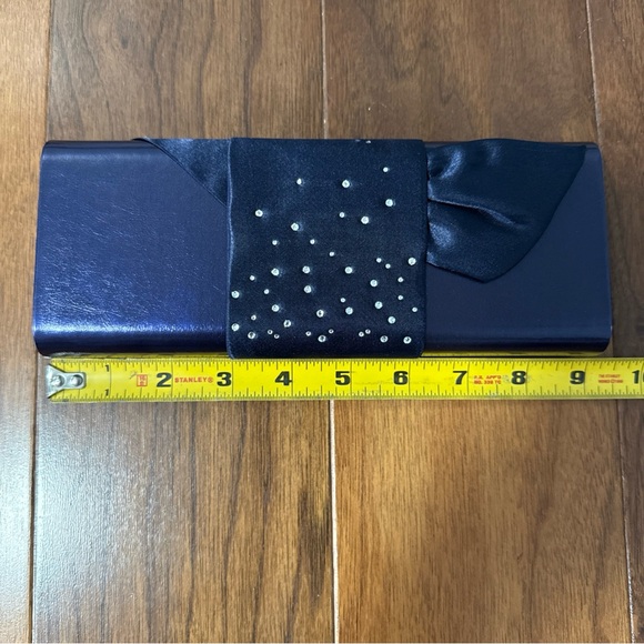 Estee lauder Swarovski Elements clutch Navy Blue Makeup Bag with Crystals